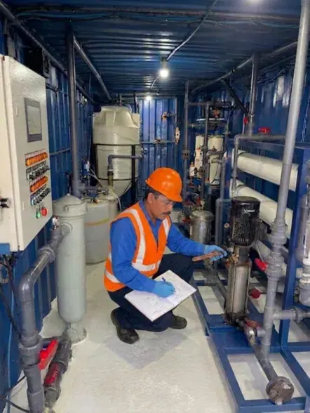 Técnico Hydrovec en sitio