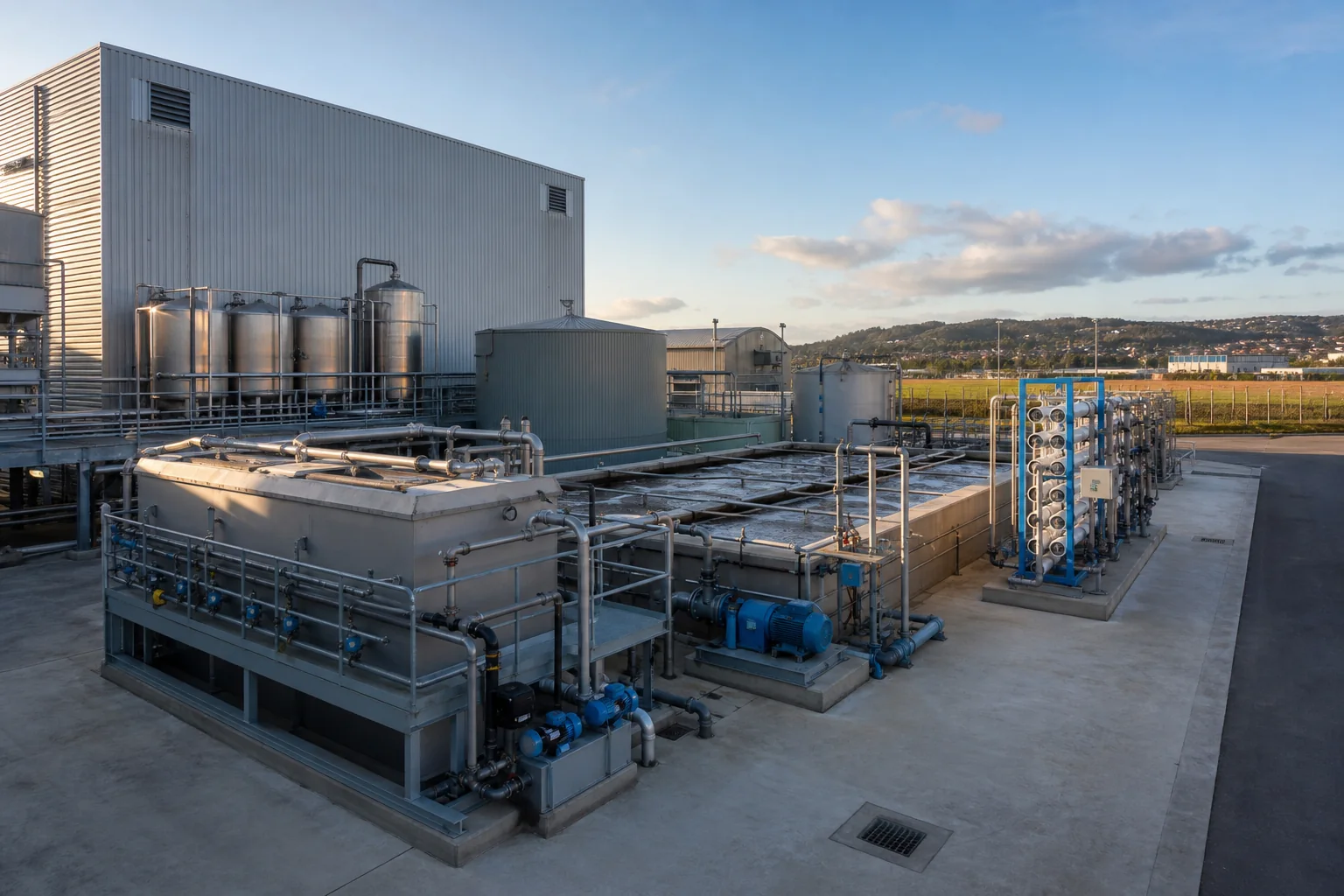 Planta de tratamiento de aguas residuales y sistema de reúso en una fábrica de alimentos