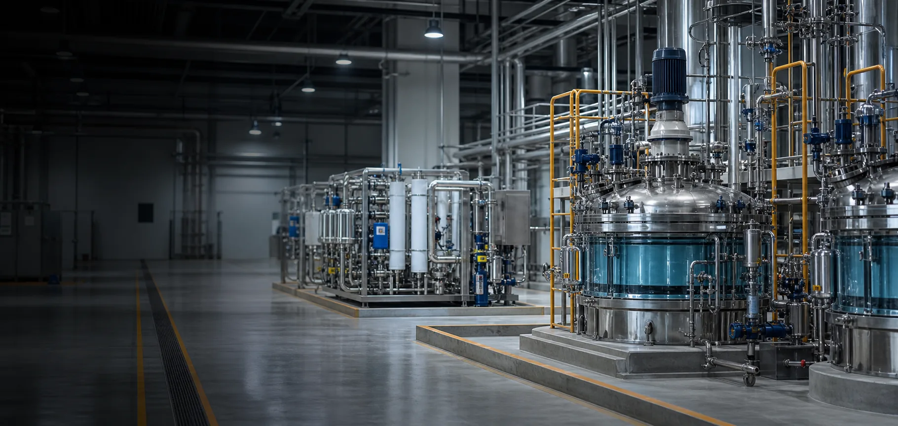 Reactores y sistema de tratamiento de agua en una planta química